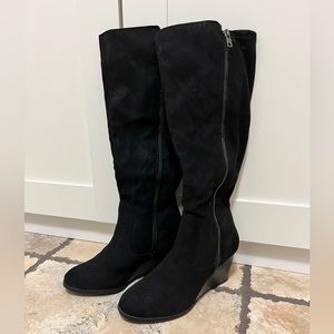 Style & Co Black Suede Boots
